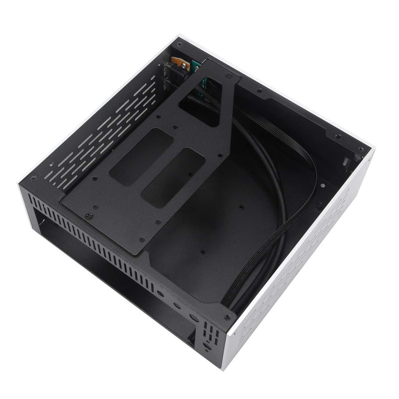 Goodisory هيكل كمبيوتر سطح المكتب Goodisory A01 Mini-ITX من الألمنيوم (زجاج مقسى فضي) - Image 5